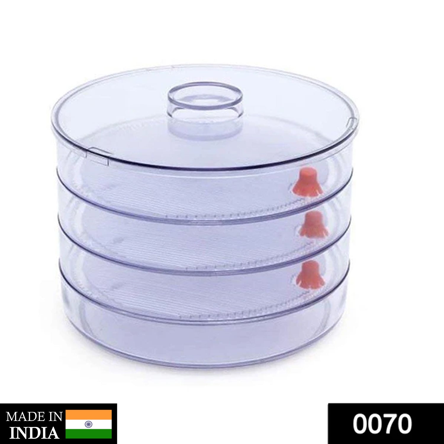 070 Plastic 4 Compartment Sprout Maker, White Gharbaar Store