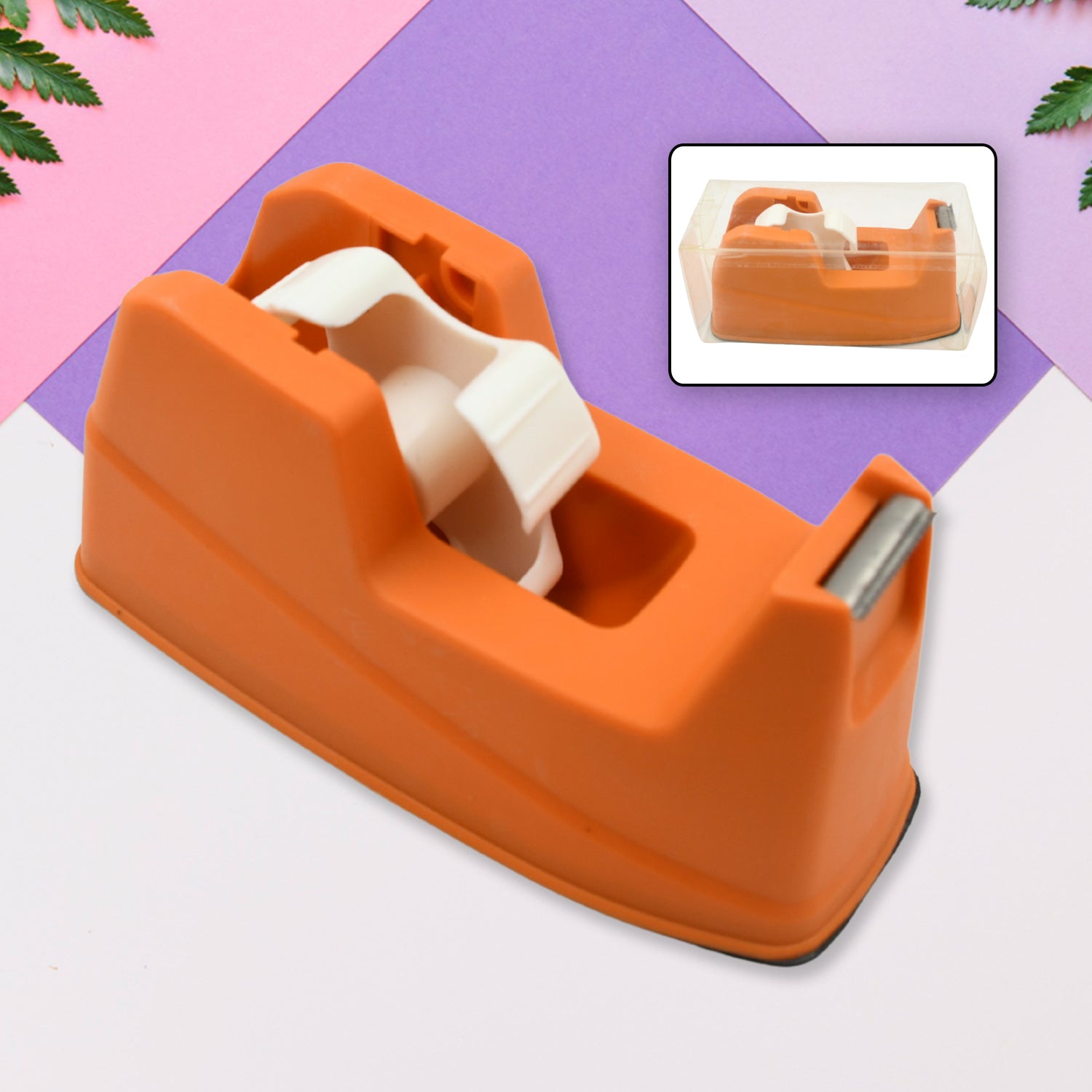 9508 Plastic Tape Dispenser Cutter for Home Office use, Tape Dispenser for Stationary, Tape Cutter Packaging Tape (1 pc / 605 Gm)