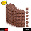 7614 Silicone Food Grade Reusable Non-Stick Multi Shape 15 Cavity Chocolate Mold 