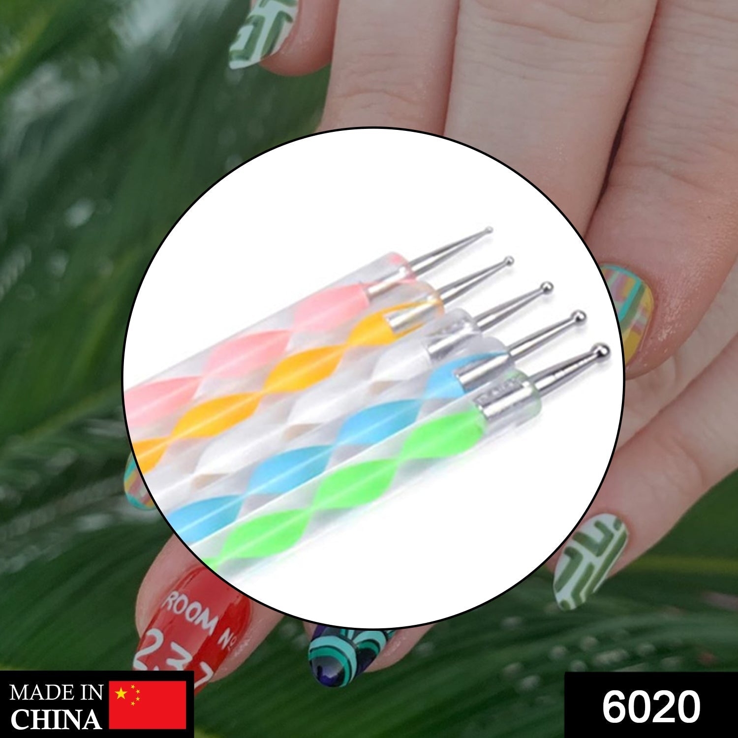 6020 Nail Art Point Pen and Set Used by Women’s and Ladies for Their Fashion Purposes. 