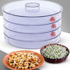 070 Plastic 4 Compartment Sprout Maker, White Gharbaar Store