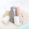 0308 Travel Toothbrush Holder, Portable Toothbrush Case for Traveling, Camping, Capsule Shape Travel Toothbrush Toothpaste Case Holder Portable Toothbrush Storage Plastic Toothbrush Holder With Rope and Brush