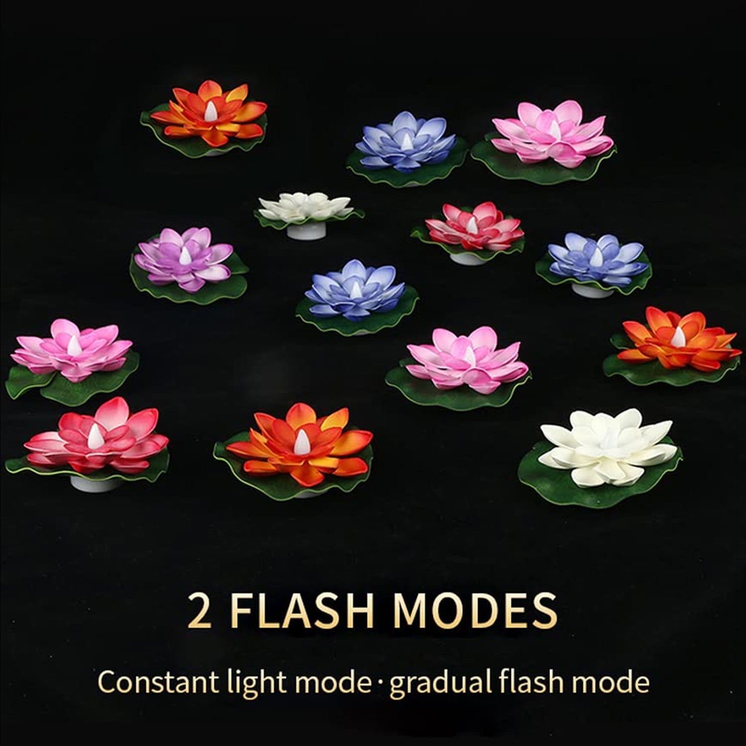 6556a WATER FLOATING SMOKELESS CANDLES & LOTUS FLOWERS SENSOR LED TEALIGHT FOR OUTDOOR AND INDOOR DECORATION - PACK OF 2 CANDLE CANDLE (PACK OF 2)