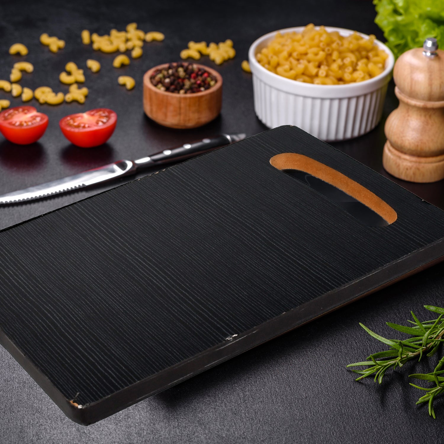 2850 Wooden Cutting Board Heavy Chopping Board With Handle Kitchen Vegetables, Fruits & Cheese 