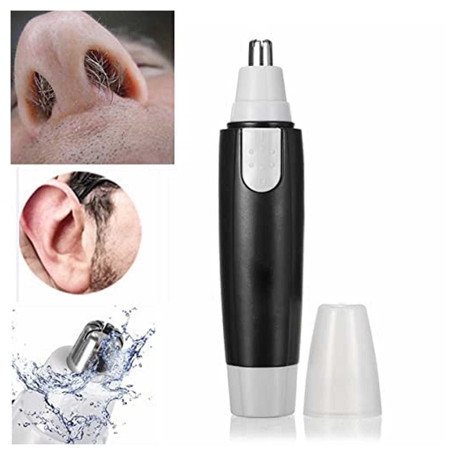 6003 Sharp New Ear and Nose Hair Trimmer Professional Heavy Duty Steel Nose Clipper Battery-Operated. 