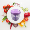 6 BLADE 2IN1 MANUAL FOOD CHOPPER, COMPACT & POWERFUL HAND HELD VEGETABLE CHOPPER (1000Ml)