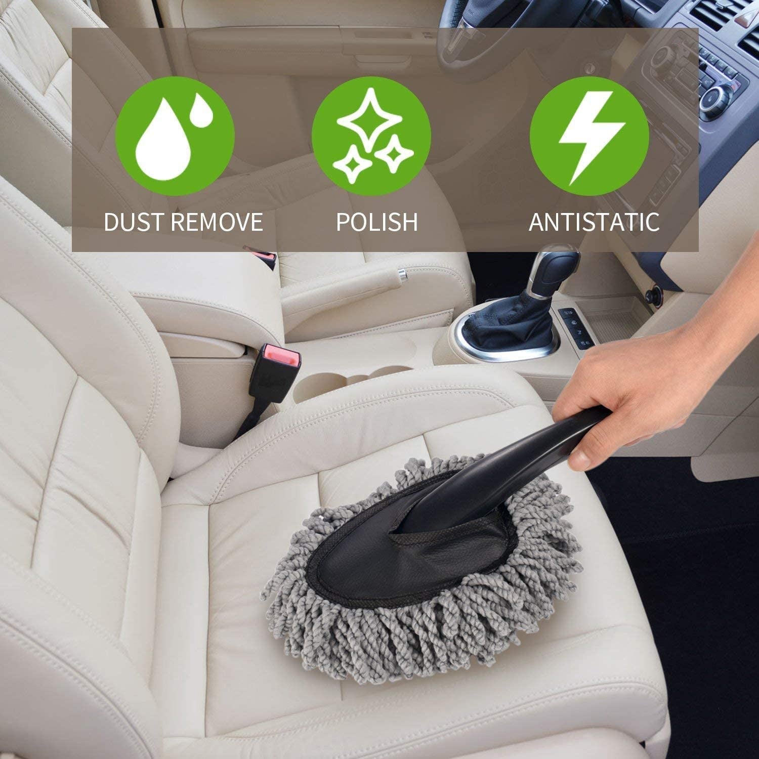 4098 Car Wash Cleaning Brush Microfiber Dusting Tool Duster Dust Mop Home Cleaning For Cleaning and Washing of Dirty Car Glasses, Windows and Exterior.