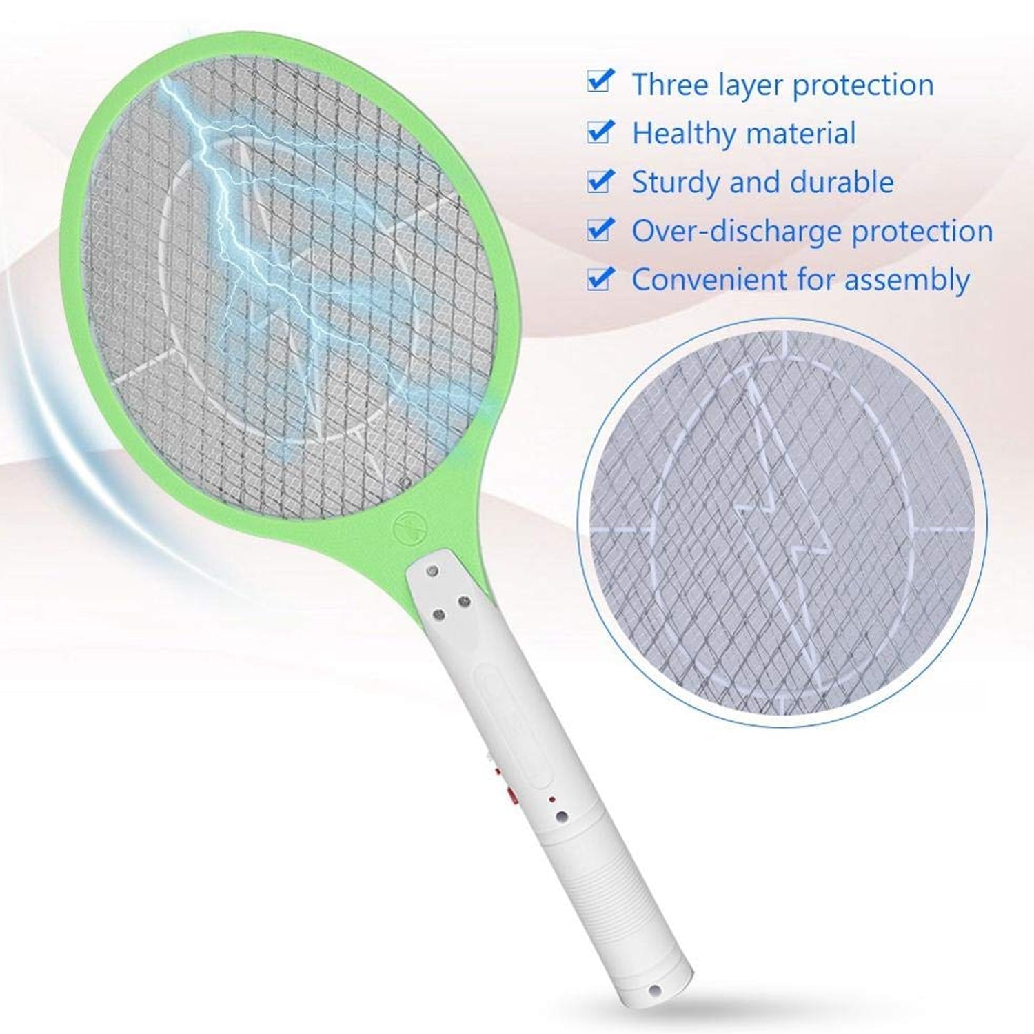 1732 Mosquito Killer Racket Rechargeable Handheld Electric Fly Swatter Mosquito Killer Racket Bat, Electric Insect Killer (Quality Assured) 