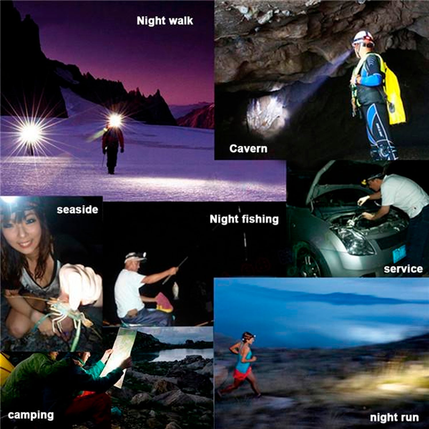 7520 Head Lamp 9 Led Long Range Rechargeable Headlamp Adjustment Lamp Use For Farmers, Fishing, Camping, Hiking, Trekking, Cycling 