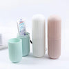 0308 Travel Toothbrush Holder, Portable Toothbrush Case for Traveling, Camping, Capsule Shape Travel Toothbrush Toothpaste Case Holder Portable Toothbrush Storage Plastic Toothbrush Holder With Rope and Brush