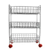 5360 Stainless Steel Fruit & Vegetable Stand Kitchen Trolley 3 TIER KITCHEN TROLLEY / Fruit Basket / Vegetable Stand for Storage / Onion potato rack for kitchen / Vegetable rack for kitchen 