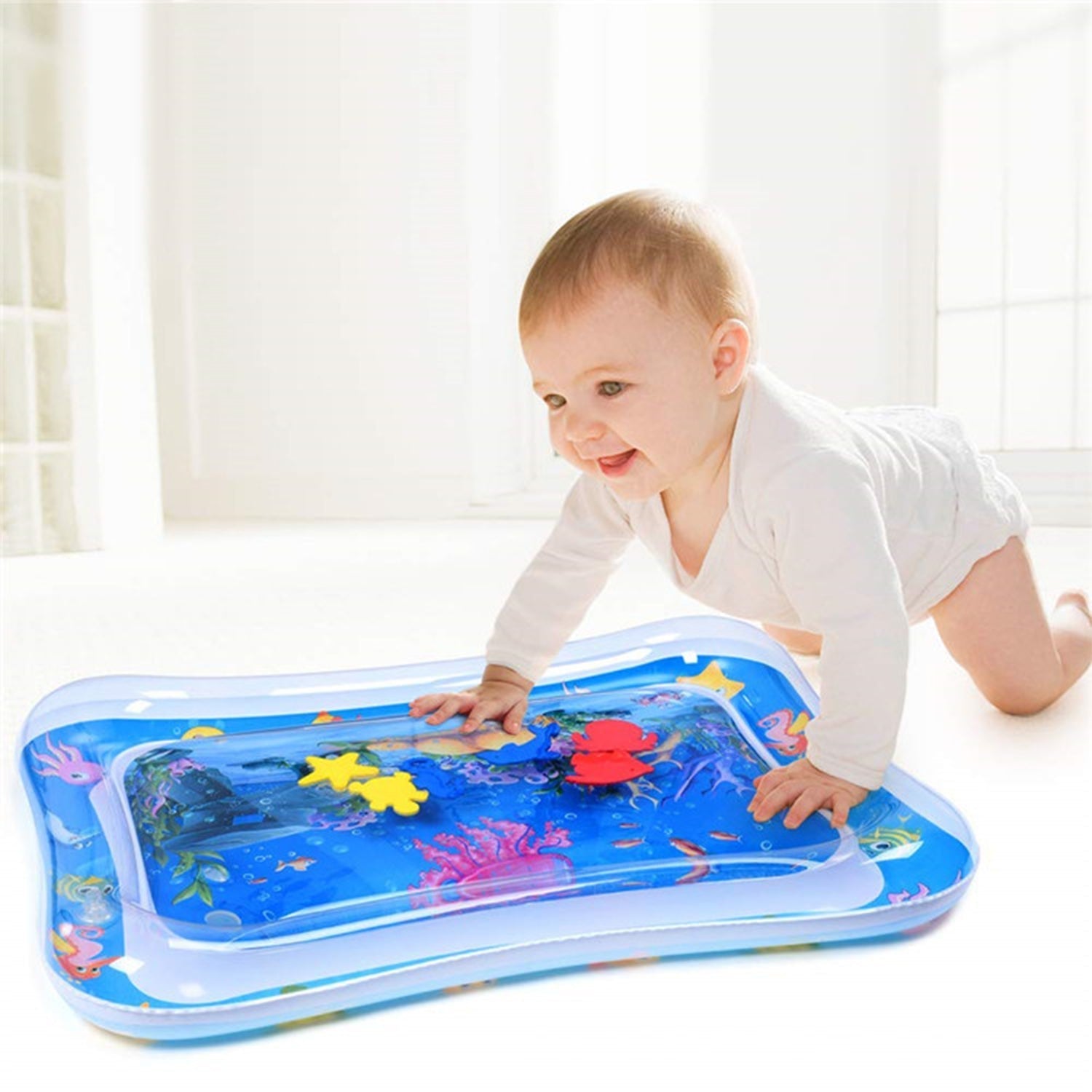 8090B Baby Kids Water Play Mat Toys Baby Slapped Pad Water & Leak Proof Baby Carpet Inflatable, Fun & Play Centre Indoor and Outdoor Water Play Mat 