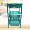 2588 3 layer round Kitchen Trolley Basket 