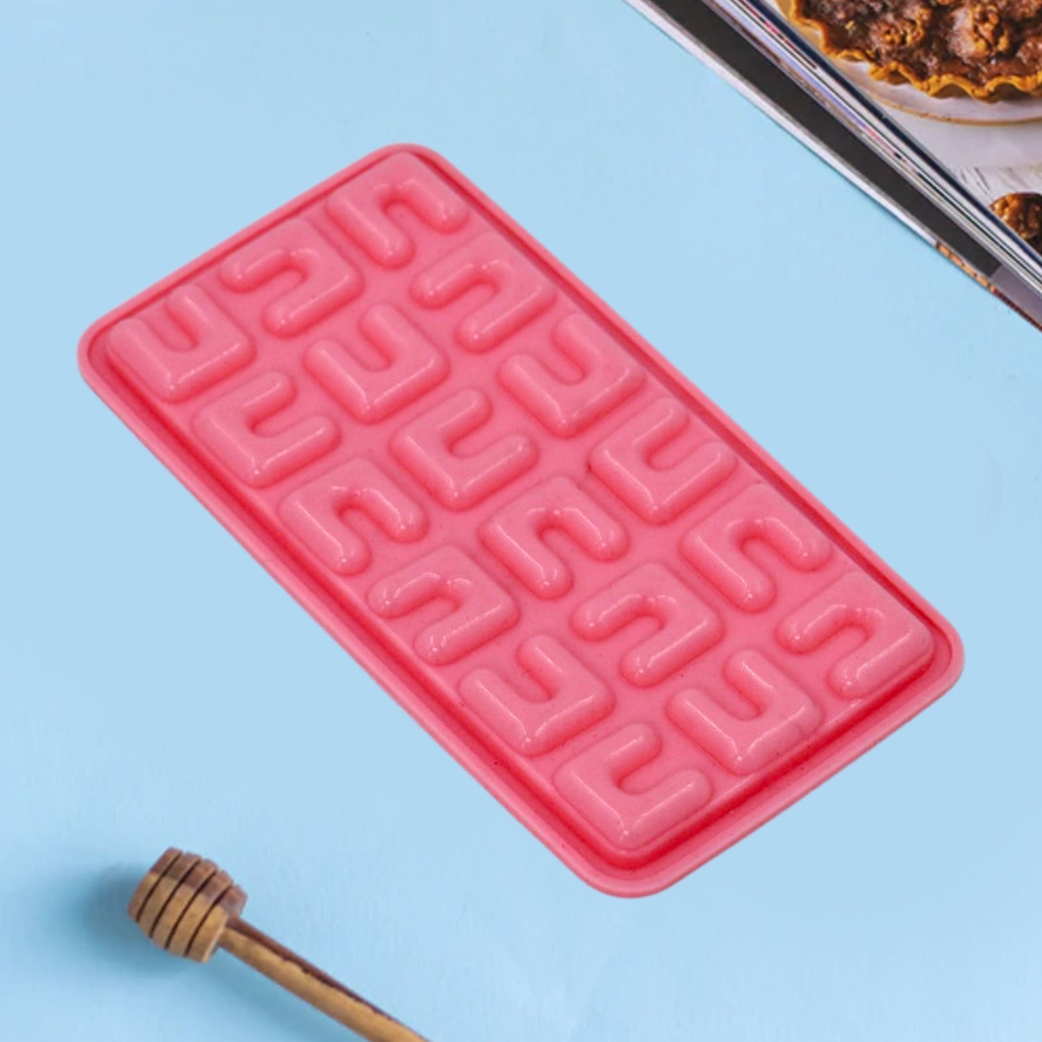 4889 Maze shape chocolate mold tray cake baking mold Flexible silicone chocolate making tool 