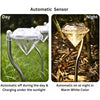 9220 Diamond Shaped Solar Powered Stake Lights, Waterproof Outdoor Solar Power Lawn Lamps Led Spot Light Garden Pathway Stainless Steel Solar Landscape Lighting (4 Pcs Set)