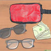 0845 Portable Travel Hand Pouch/Shaving Kit Bag for Multipurpose Use (Red) 