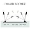 7693  Ludo Design Foldable Bed Study Table Portable Multifunction Laptop Table Lapdesk for Children Bed Foldable Table Work Office Home with Tablet Slot & Cup Holder 