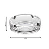 4061 Glass Classic Crystal Quality Cigar Cigarette Ashtray Round Tabletop for Home Office Indoor Outdoor Home Decor 