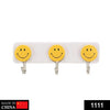 1111 Self Adhesive Smiley Face Wall Hooks (Pack of 3) 