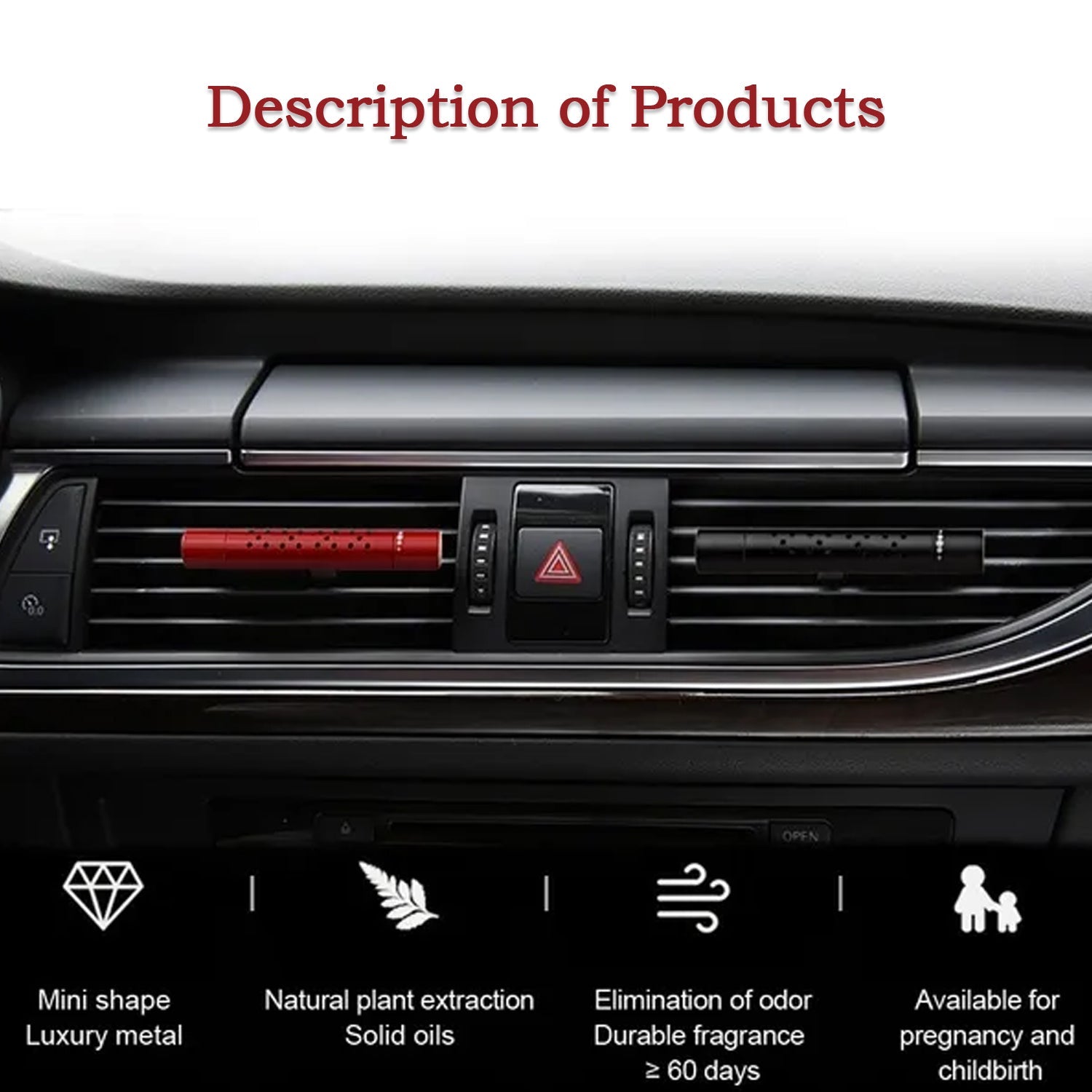 6591 Car Air Perfume For AC Vent - New Long Lasting And Sweet Fragrances with Rotating Flow Control - Magnetic, Ocean, Lavender, Cologne, Lemon - Interior Accessories For Car