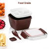 5941 Unique Lunch Box Reusable Freezer Safe Food Containers with Spoon for Adults and Kids, BPA free Plastic Material