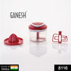 8116 Ganesh Easy Pull 3-in-1 Plastic Chopper (650ml, 125mm, Red) 