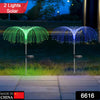 6616 2pcs Garden Solar Outdoor Lights Decorative , 7 Colors Changing RGB Light Waterproof Flower Jellyfish Firework Decor for Garden Patio Landscape Pathway Yard Holiday Decor 