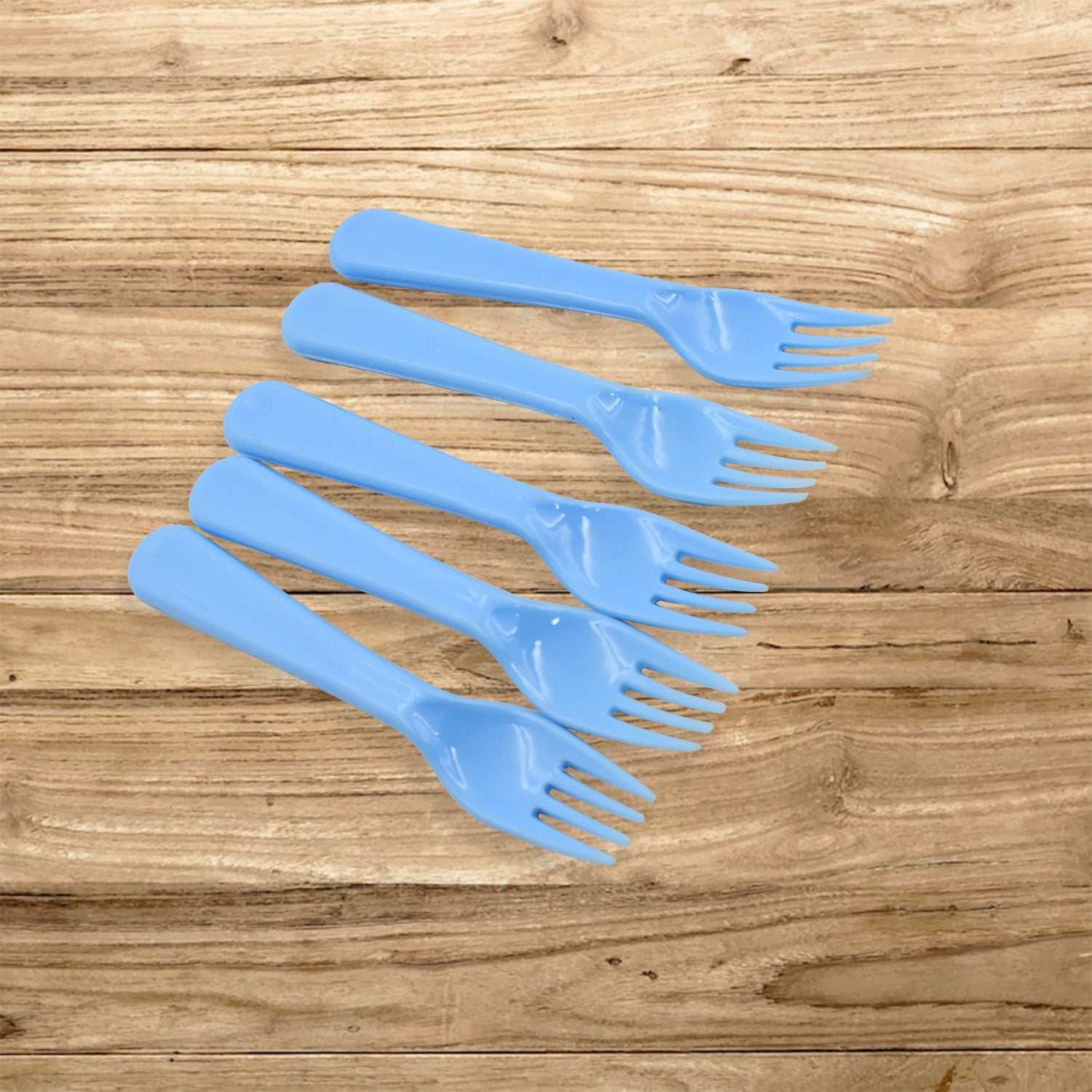 5895  Reusable Premium Heavy Weight Plastic Forks, Party Supplies, One Size, plastic 5pc Serving Fork Set for kitchen, Travel, Home (5pc)