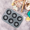 7076 6 slot Non-Stick Muffins Cupcake Pancake Baking Molds Tray 