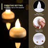 6432 Set of 12 Flameless Floating Candles Battery Operated Tea Lights Tealight Candle - Decorative, Wedding.( Diya , Divo , Diva , Deepak , Jyoti ,)