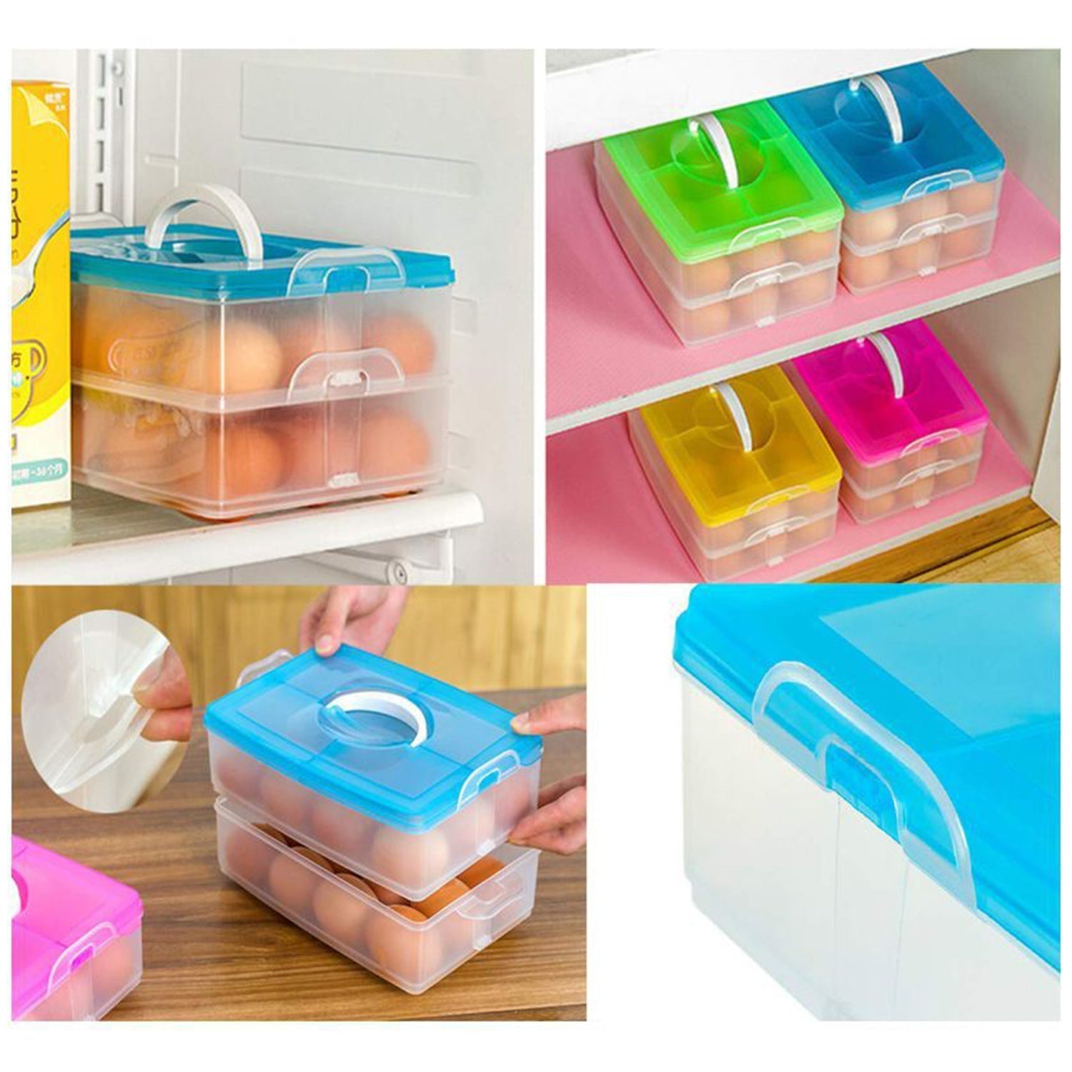 2315A Double Layer 24 Grid Egg Storage Box for Egg Storage Container 