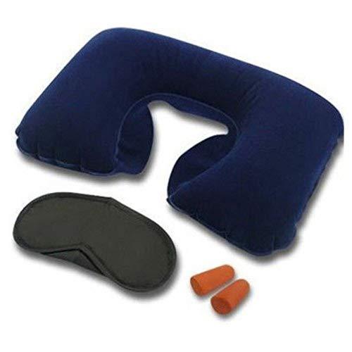 505 -3-in-1 Air Travel Kit with Pillow, Ear Buds & Eye Mask Gharbaar Store WITH BZ LOGO