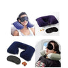 505 -3-in-1 Air Travel Kit with Pillow, Ear Buds & Eye Mask Gharbaar Store WITH BZ LOGO