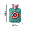 6517 Captain America's Shield small Hot Water Bag with Cover for Pain Relief, Neck, Shoulder Pain and Hand, Feet Warmer, Menstrual Cramps.