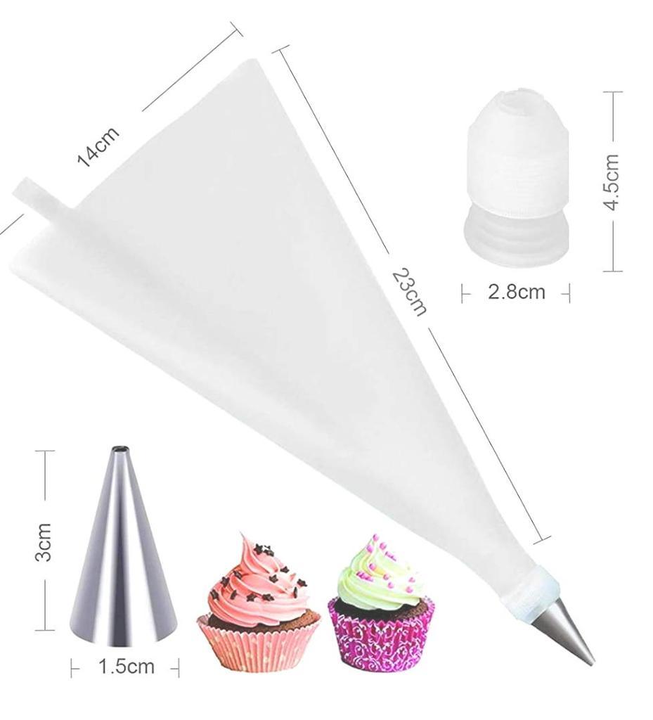 0805 Cake Decorating Nozzle with Piping Bag Stainless Steel Piping Cream Frosting Nozzles 