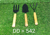 542 Gardening Tools - Hand Cultivator, Small Trowel, Garden Fork (Set of 3) 