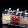 2444 Crystal Seasoning Acrylic Box Pepper Salt Spice Rack 