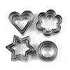 0813 Cookie Cutter Stainless Steel Cookie Cutter with Shape Heart Round Star and Flower (12 Pieces) 