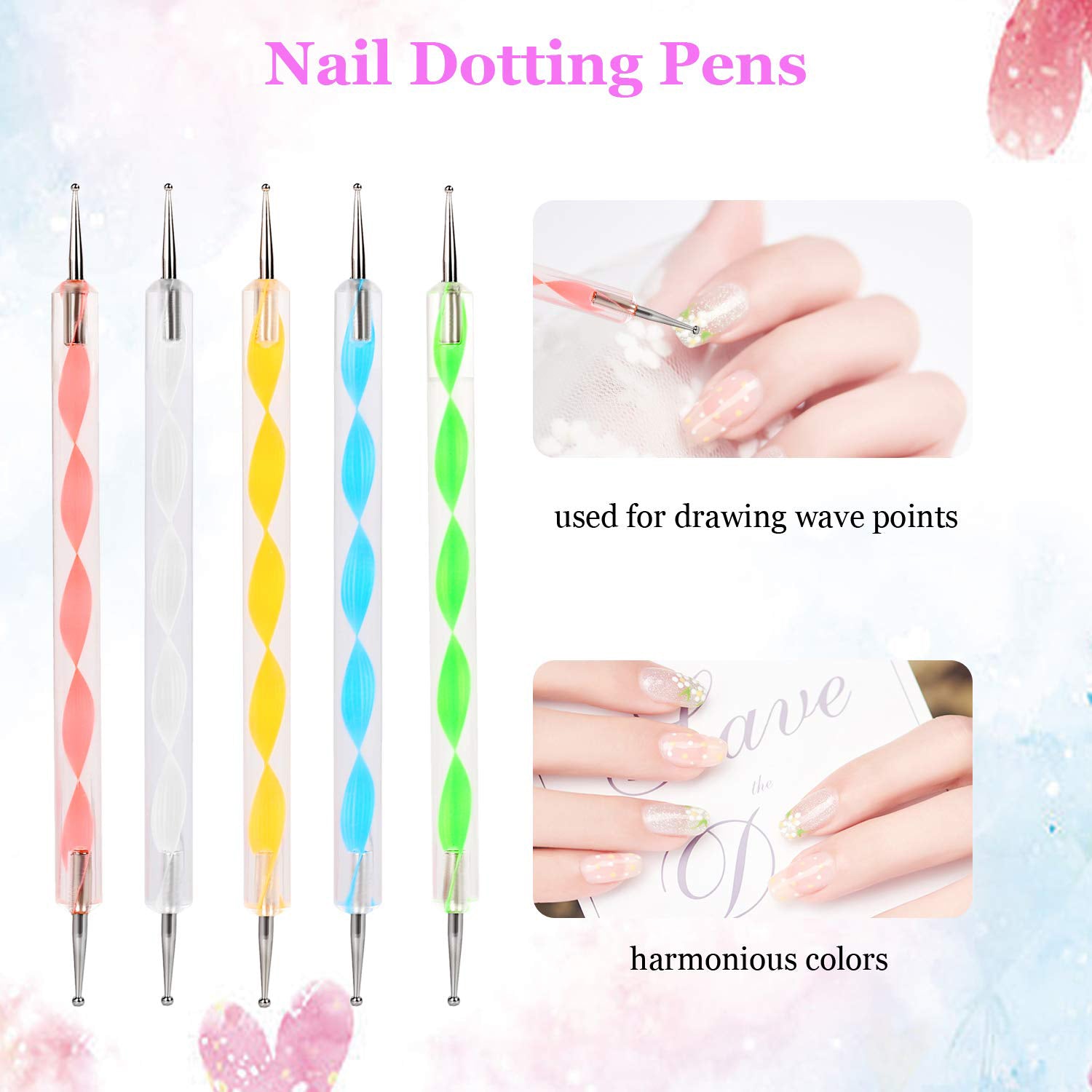 6020 Nail Art Point Pen and Set Used by Women’s and Ladies for Their Fashion Purposes. 