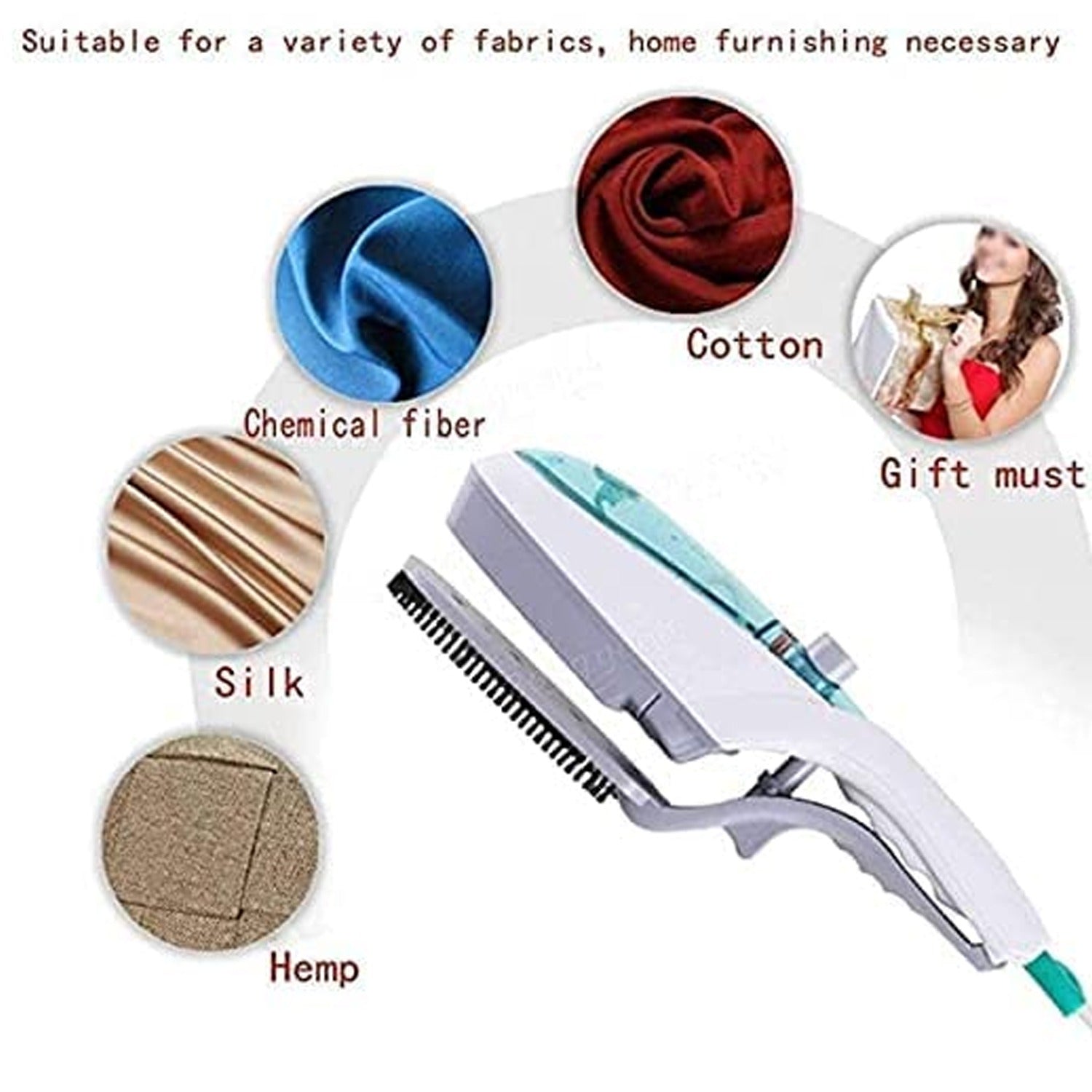 8053 Portable ironing machine,1 Set Steam Iron Hand Held Crease Removal Portable Ironing Clothes ABS Brush Plush Toy Garment Steamer for Home Steam Iron, for Clothes, Travel Steamer