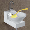 1375 Plastic Wash Basin/Toilet Seat Cleaning Brush (Multicolour) 