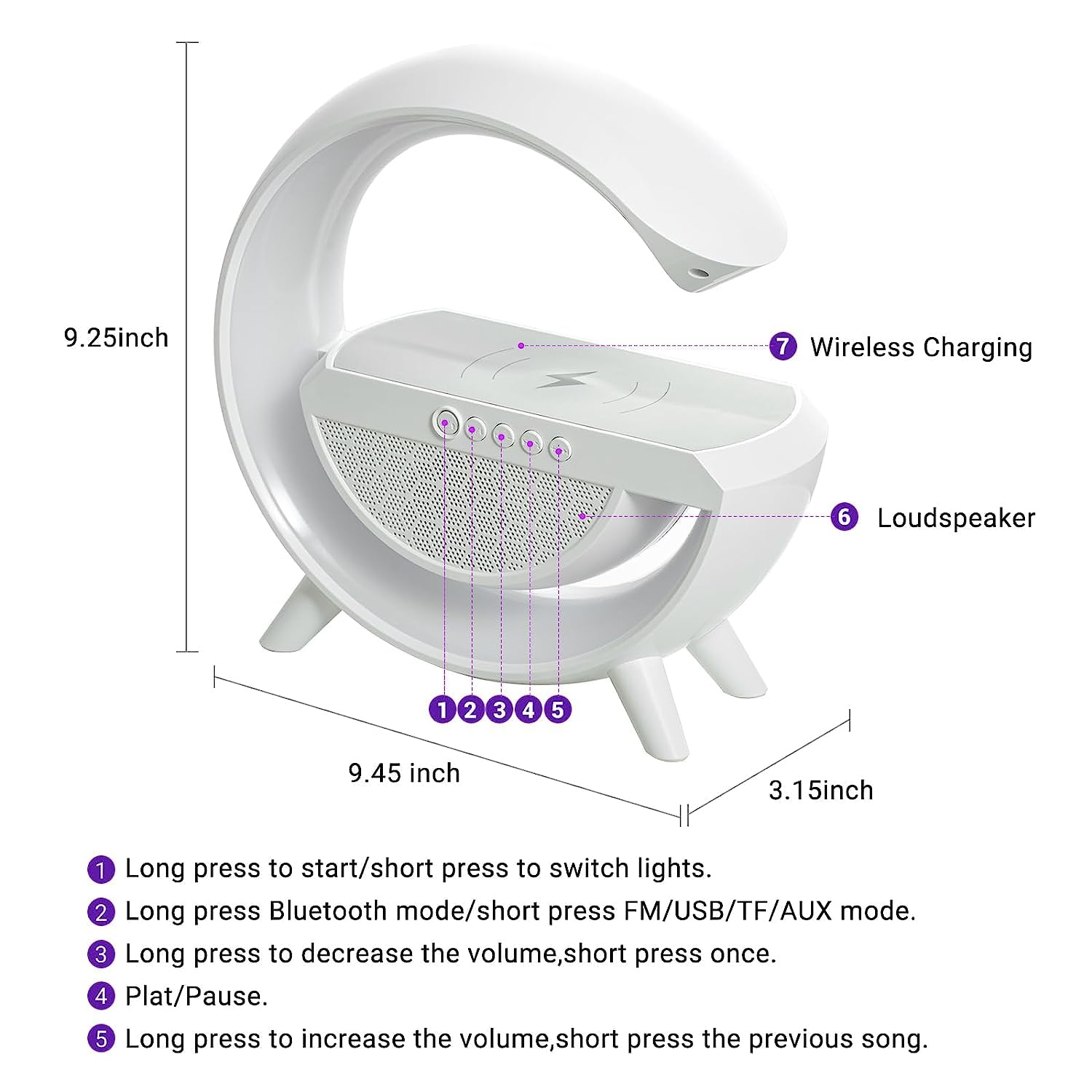 night lamp with a Bluetooth speaker