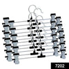 7202 Hangers with 2-Adjustable Anti-Rust Clips (Pack of 12) 