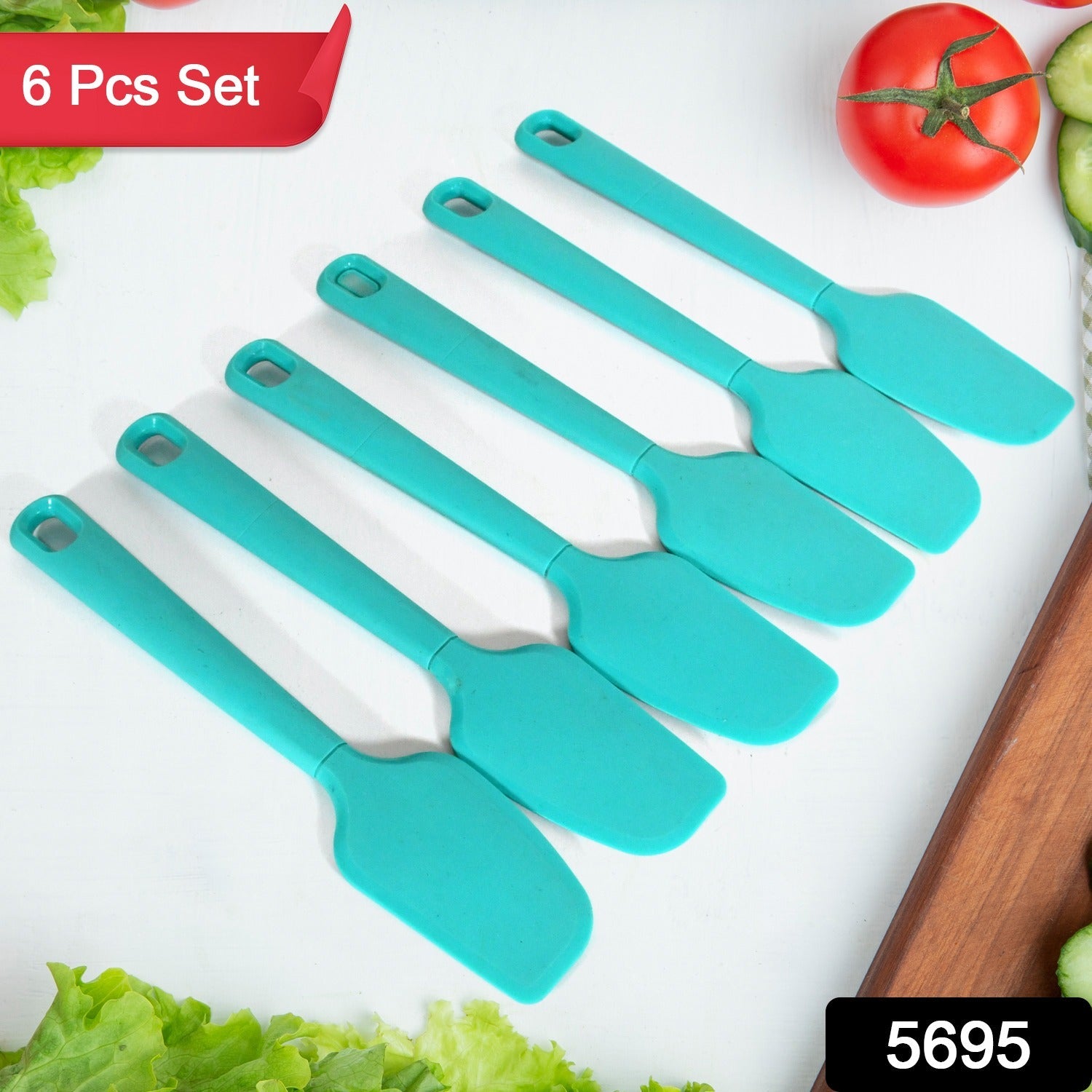 Multipurpose Silicone Spoon, Silicone Basting Spoon Non-Stick Kitchen Utensils Household Gadgets Heat-Resistant Non Stick Spoons Kitchen Cookware Items For Cooking and Baking (6 Pcs Set)