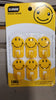 604 Plastic Self-Adhesive Smiley Face Hooks, 1 Kg Load Capacity (6pcs)