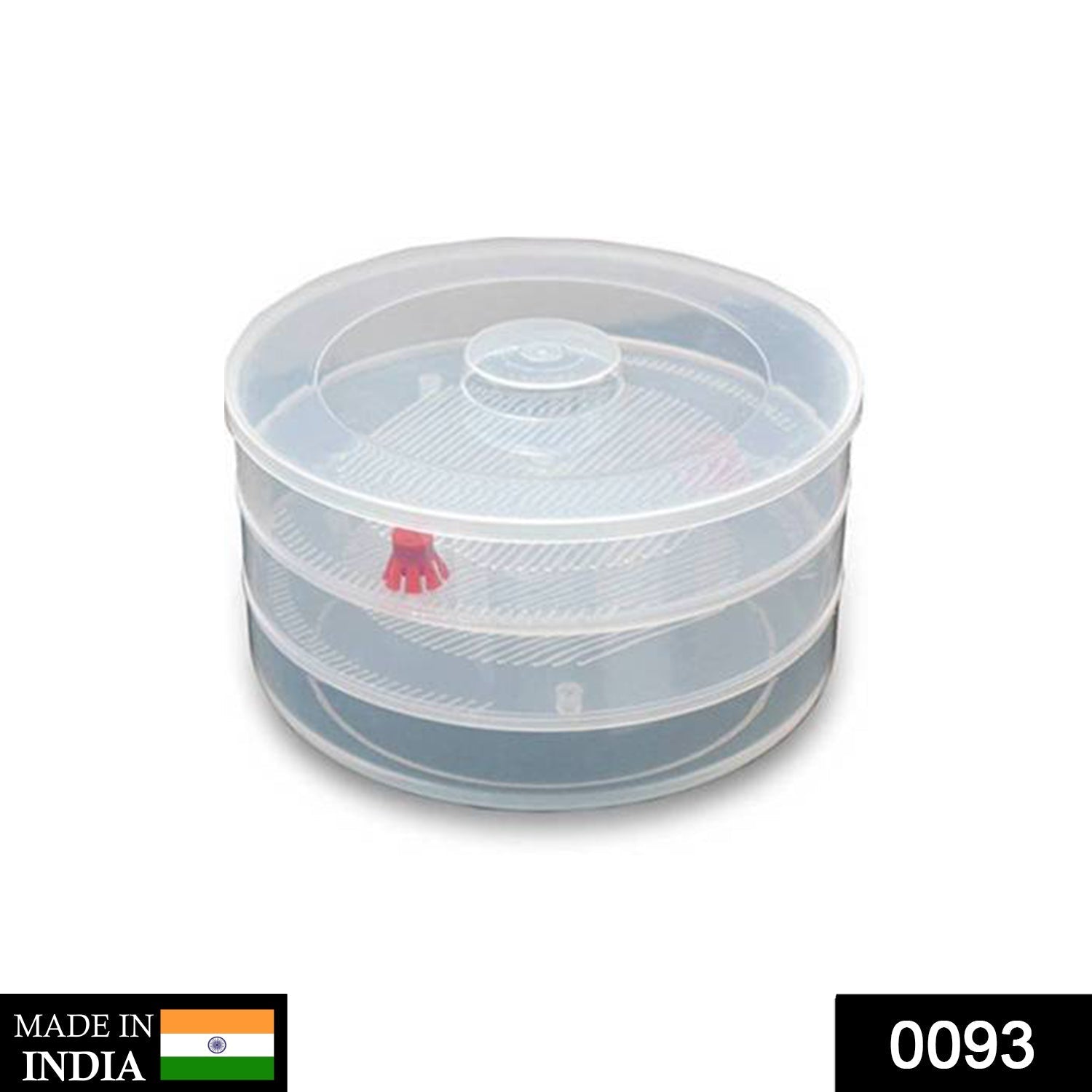 093 Plastic 3 Compartment Sprout Maker, White Gharbaar Store