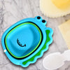 17513 Frog Shape Wash Basin, Space Saving Multi Function Foldable Baby Wash basin Easy Clean Lightweight Thicken for Washing Face for Home (33×31Cm / 1 pc)