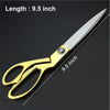 1547 Stainless Steel Tailoring Scissor Sharp Cloth Cutting for Professionals (9.5inch) (Golden) 