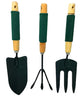 1505 Gardening Tool Wood Handle Cultivator Trowel Forks Tool Set (3 pack) 