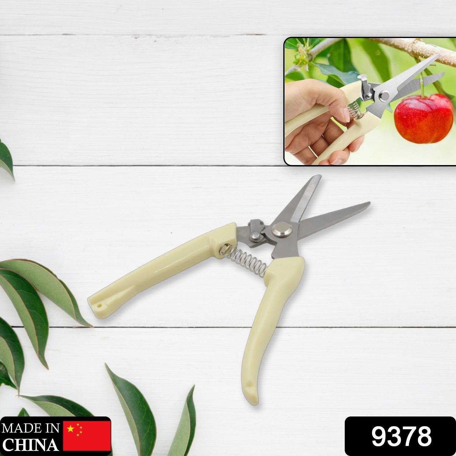 9378 Garden Pruning Shears with Anti-Slip Handle Labor-Saving Fruit Tree Pruning Shears